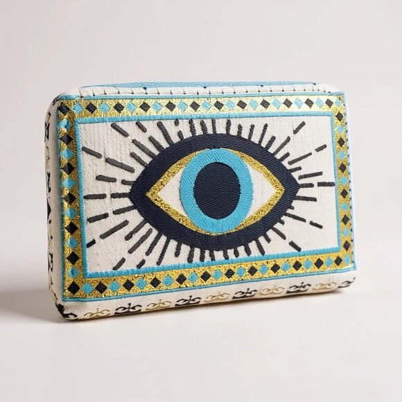 Small Evil Eye Wallet, Bohemian Purse, Coin Wallet - Picture 1 of 6
